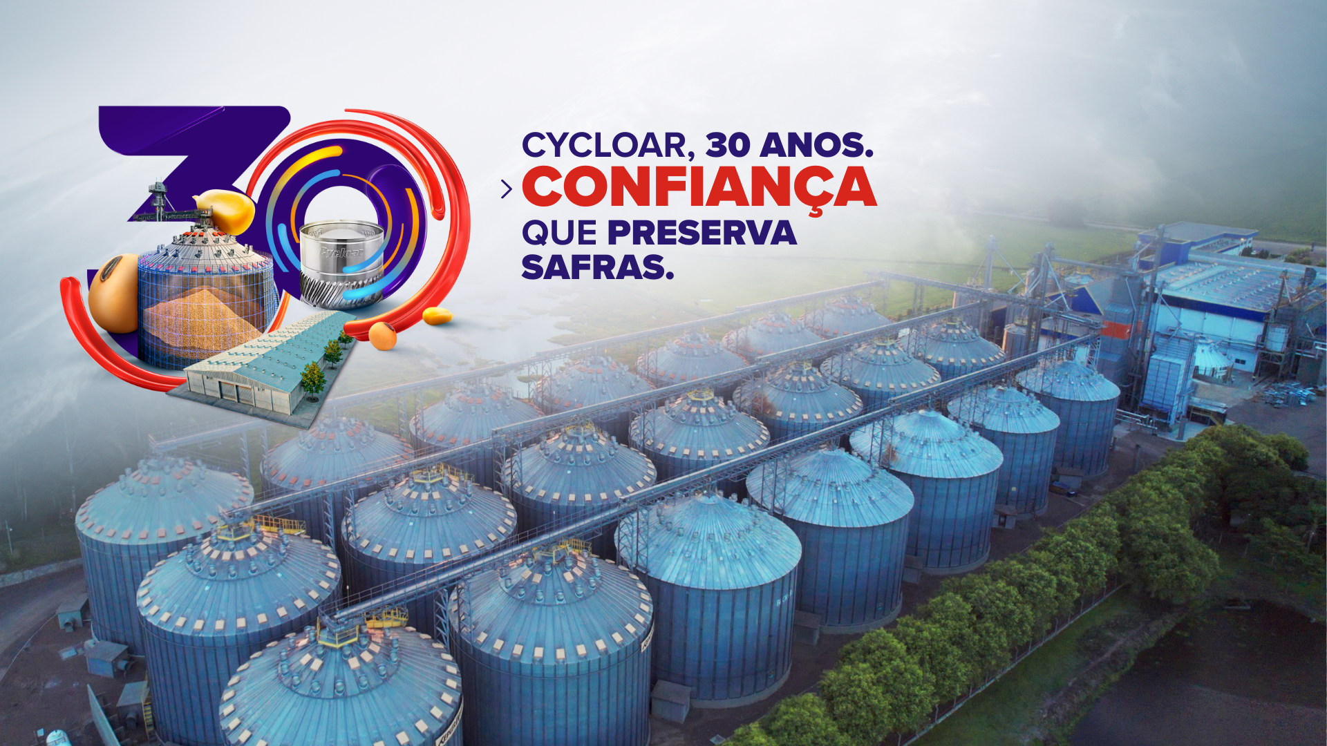30 anos da Cycloar: como a exaustão natural transformou a armazenagem de grãos no Brasil